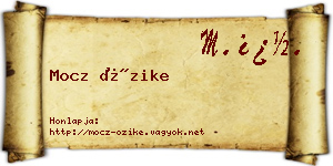 Mocz Őzike névjegykártya